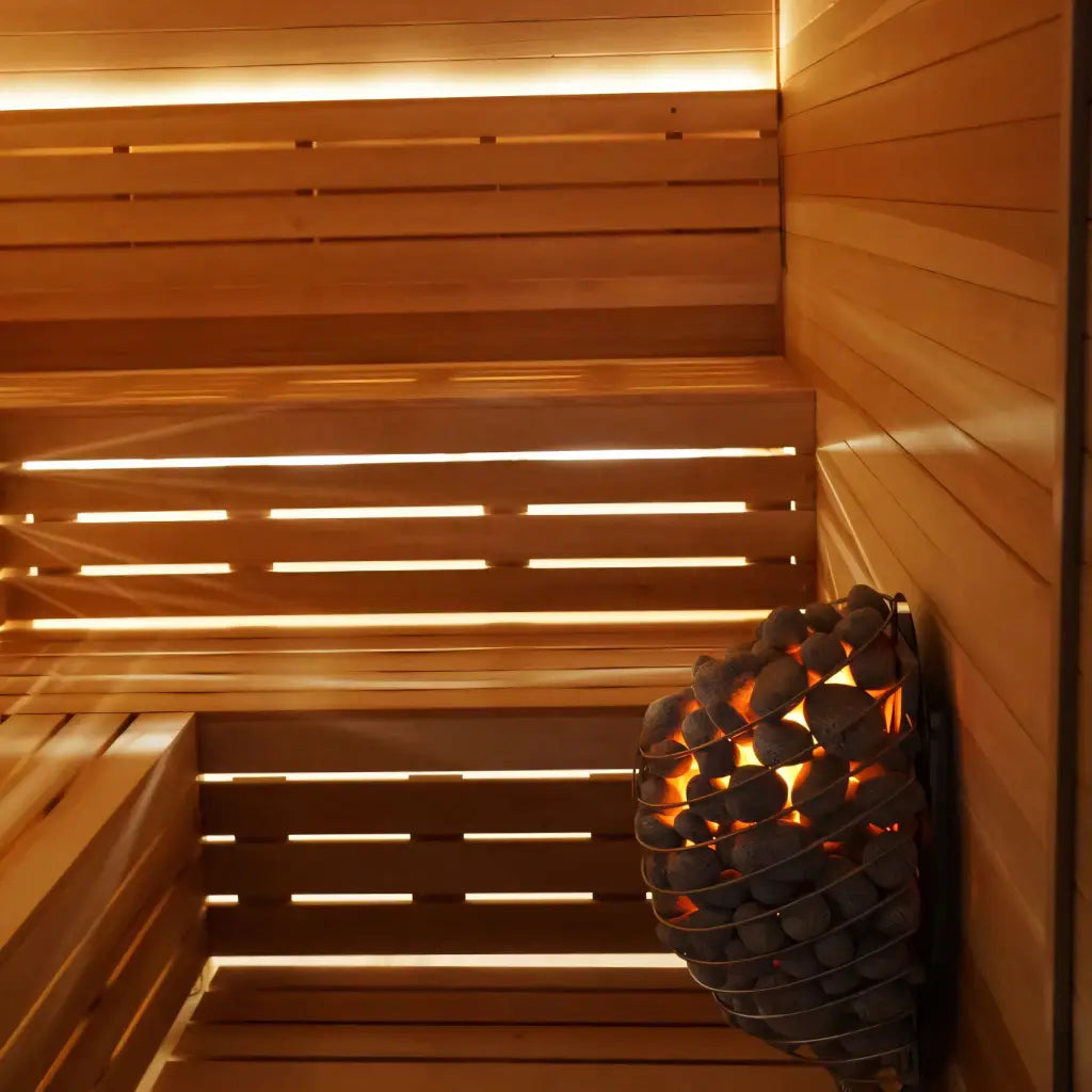 Custom Indoor Sauna Room - 5' x 6' x 8' - Finnish Sauna Builders
