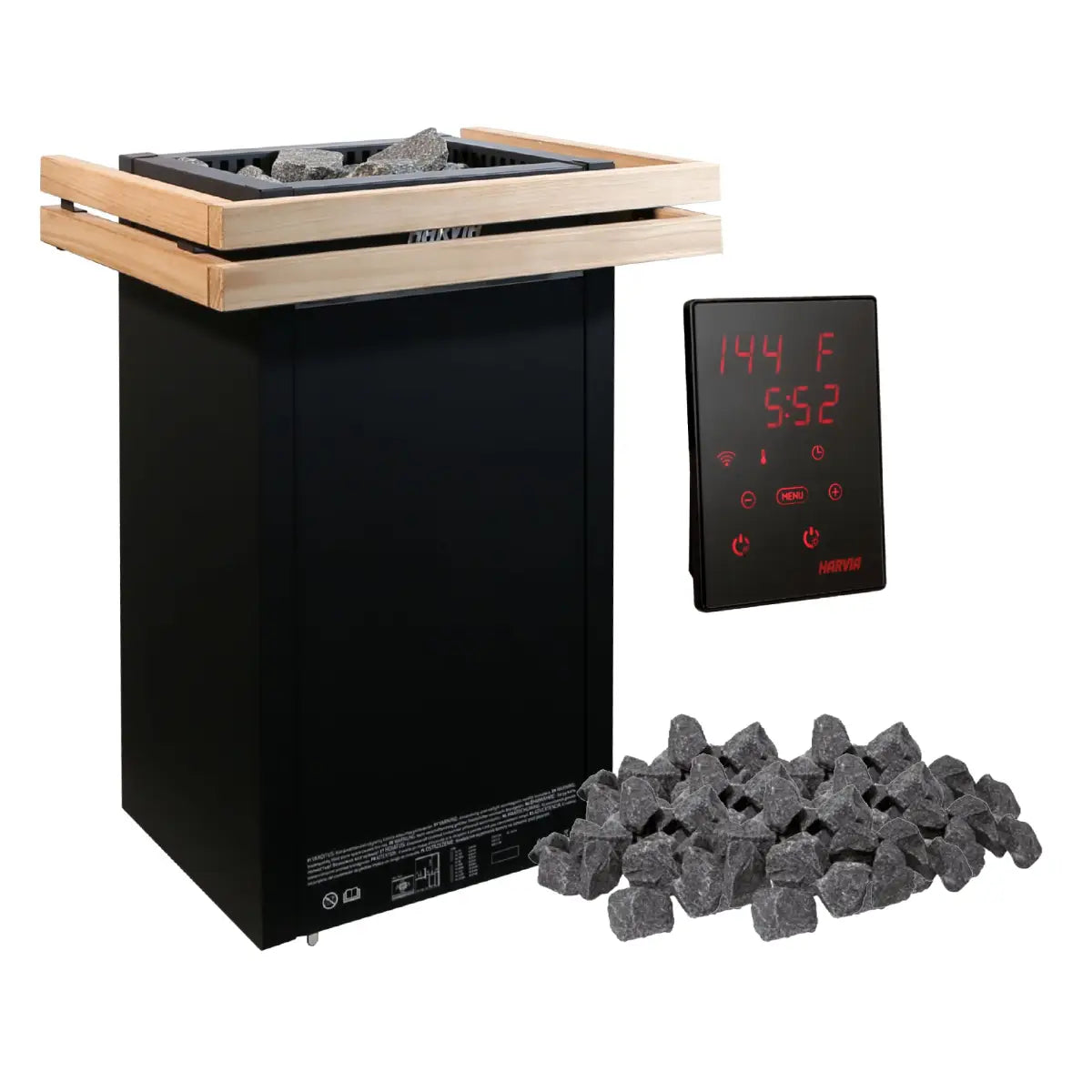 Harvia Virta 6KW Ultimate Sauna Heater with WiFi Digital Control, Sauna Stones and Heater Guard - Finnish Sauna Builders